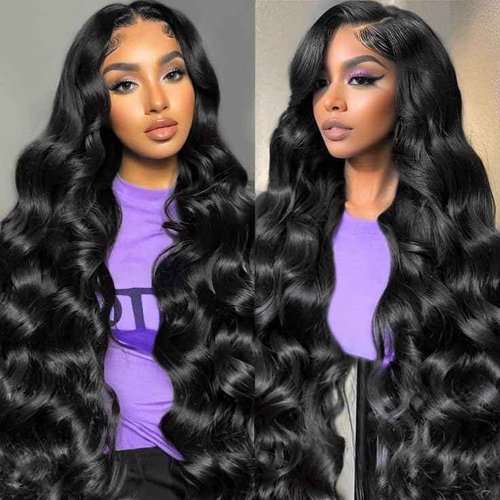 Body Wave Lace Front Wigs Human Hair 200 Density Frontal Wigs Human Hair 13x6 Hd Lace Front Wigs Human Hair Pre Plucked Brazilian Virgin Hair Glueless Wig 20 Inch Body Wave Wig for Women Natural Black