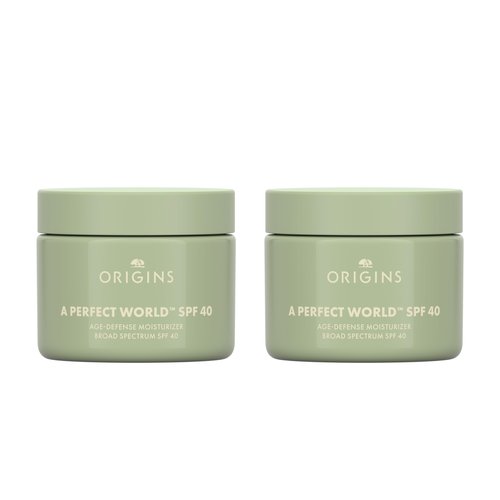 Origins A Perfect World Age-Defense Moisturizer with SPF 40 | Hydrates & Helps Delay Visible Signs of Aging | With Antioxidants, 1.7 Fl Oz (Pack of 2)