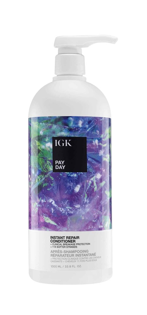 IGK PAY DAY Instant Repair Conditioner Liter | Bond-Building + Damage Repair | Vegan + Cruelty Free | 33.8 Oz
