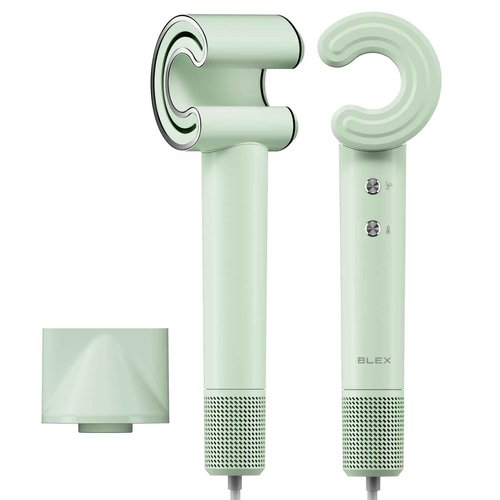 Blex C1 Hair Dryer - 5-Min Quick Drying, 110,000 RPM High-Speed Brushless Motor, Plasma Tech Blow Dryer, Smart Temp Control Tech with 100 Times/Second Heat Detector, No Heat Damage - Mint Green