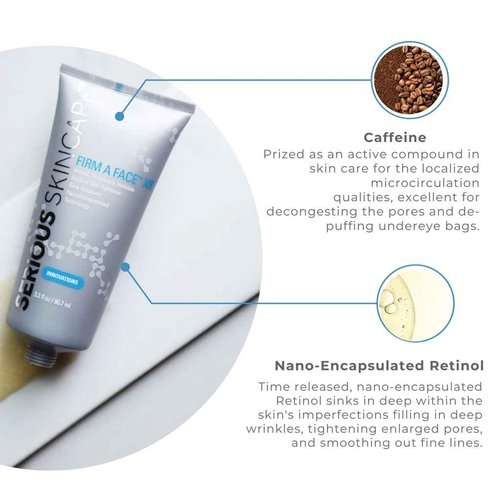 Serious Skincare - Instant FIRM A FACE XR - Temporary Face Tightener - Invisibly Firm, Lift, and Smooth the Look of Fine Lines, Deep Wrinkles and Pores - Anti-Aging Retinol - 3.2 Fl Oz (2Pack)