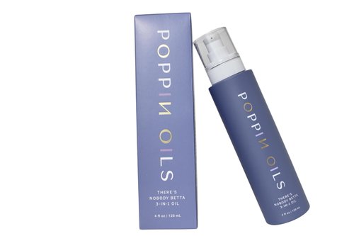 Poppin Oils There’s Nobody Betta Vegan 3-in-1 Oil for Hair, Skin & Nails with Coconut & Lavender, 4oz Glass Bottle