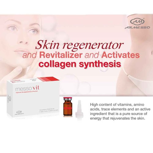 AM ARMESSO | MessoVit – Skin Revitalization & Cellular Energizer Serum | With Methyl Glucoside Phosphate, DMAE, Amino Acids & Vitamins | For Professional Use Only | 5x10mL Vials