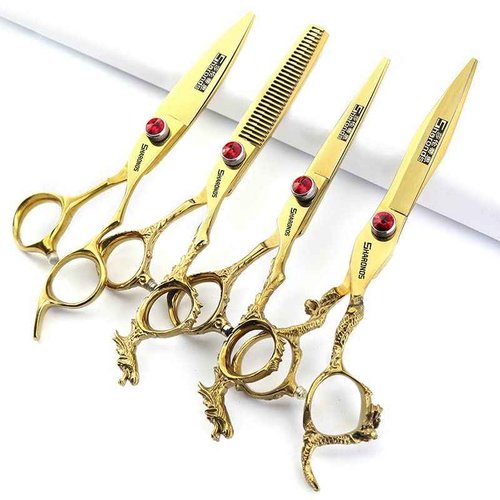 6/7/8/9 inch Professional Hair Cutting Thinning Scissors Barber Shears Hairdressing Salon Set (6+7-inch 4pc)
