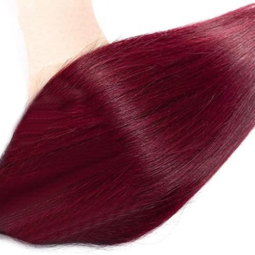 26 28 30 inch Red Human Hair Bundles Burgundy Straight 3 Bundles Human Hair 99J Burgundy Color