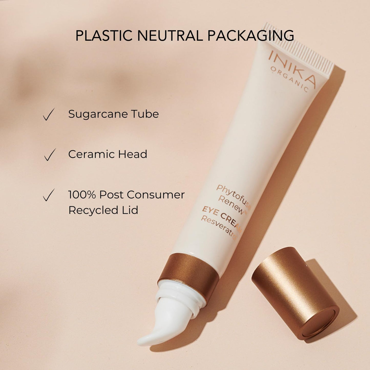 INIKA Organic Phytofuse Renew™ Eye Cream | The Ultimate Anti-aging Eye Cream. Clinically Proven to Reduces Dark Circles, Fine Lines and Hydrates and Plumps Skin. All Natural, Vegan Ingredients.