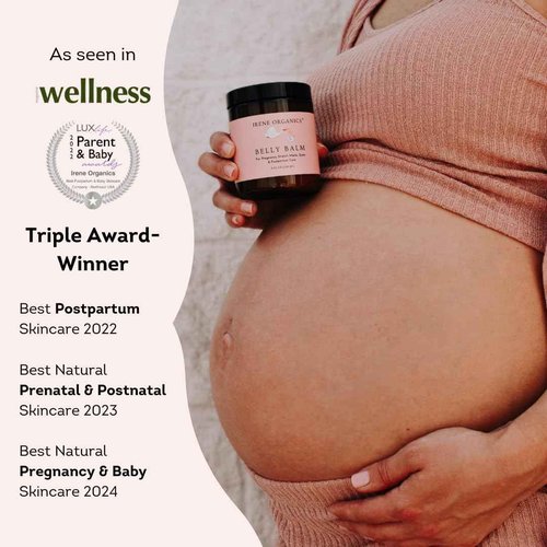 Irene Organics Belly Bundle – 5 Piece Pregnancy Skincare Gift Set with Organic Belly Butter & Natural Body Oil for Stretch Marks (5 piece set)