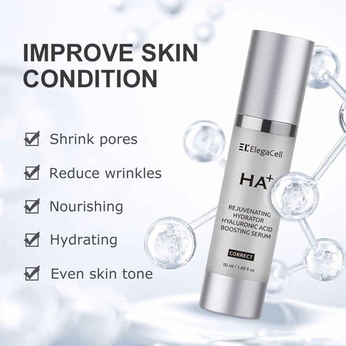 HACIRFE ElegaCell HA + Rejuvenating Hydrator Skin Hyaluronic Acid Boosting Serum for Face - Restore Hydrator Age-Defying Skincare for Women Smooth Fine Lines and Wrinkles 1.69 oz