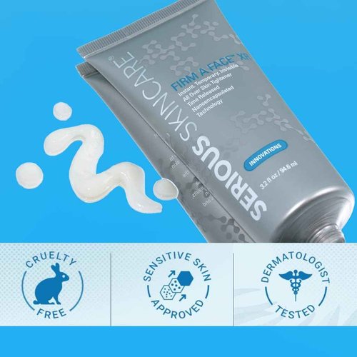 Serious Skincare - Instant FIRM A FACE XR - Temporary Face Tightener - Invisibly Firm, Lift, and Smooth the Look of Fine Lines, Deep Wrinkles and Pores - Anti-Aging Retinol - 3.2 Fl Oz (2Pack)
