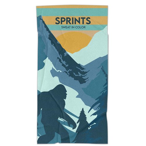Sprints Athletic Running Towel, Full-Sized, Car Seat Cover - Moisture Wicking (Sasquatch)
