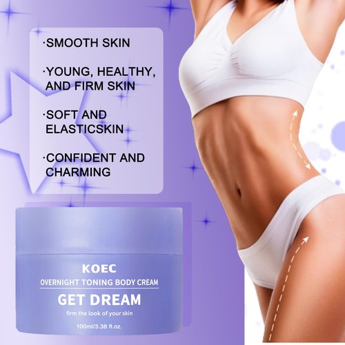 Overnight Toning Whip, Body Firming Cream for Cellulite & Loose Skin - Tightening Cream for Stomach Thighs Butt, Post-Weight Loss Treatment with Caffeine & Retinol | Fast-Acting & Non-Greasy (02)
