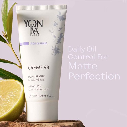 Yon-Ka Creme 93 Mattifying Moisturizer | Balancing Facial Cream for Combination Skin | Balance Oily Complexion with Vitamins A, C and E | Paraben-Free | 1.74 oz