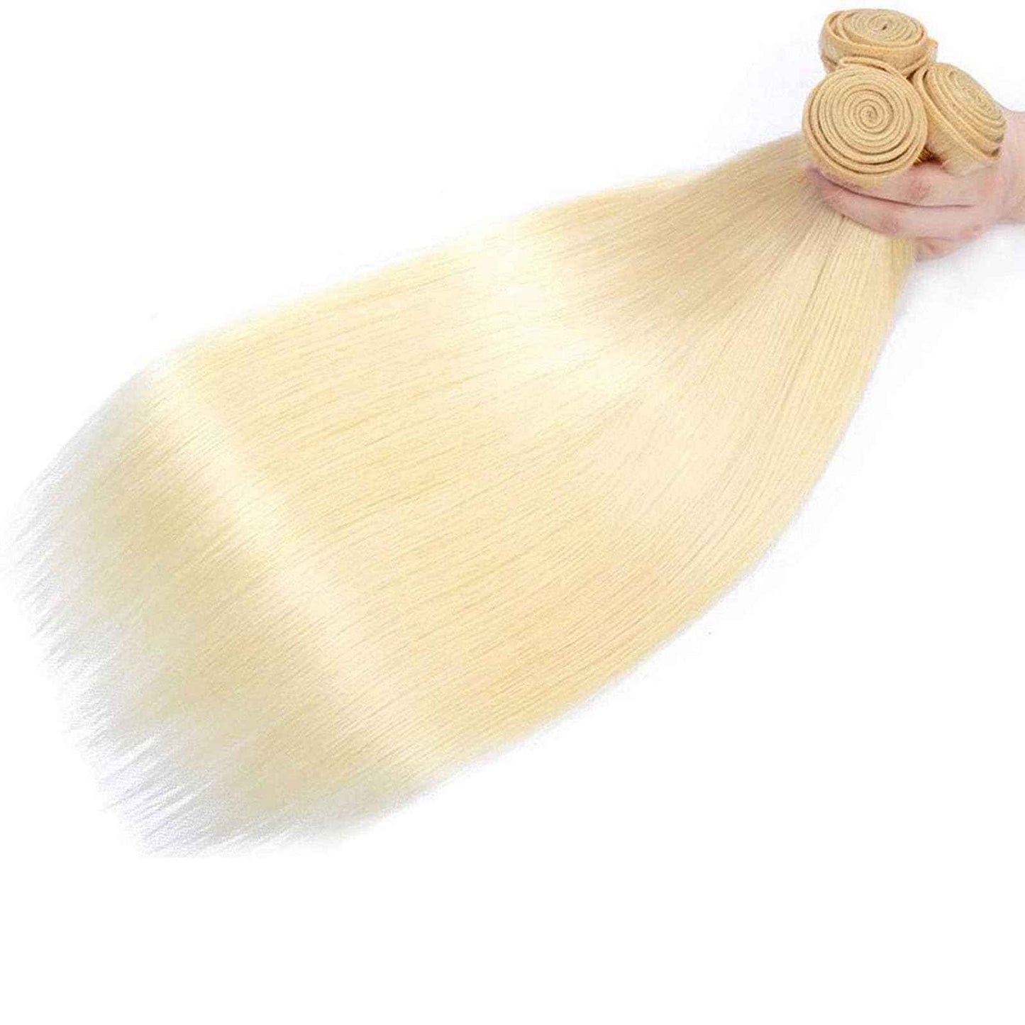 Habiliana Bundles Human Hair 24 26 28 Inch Straight Blonde 613 Human Hair Bundles 11A Unprocessed Brazilian Virgin Quick Weave Hair Extensions for Black Women