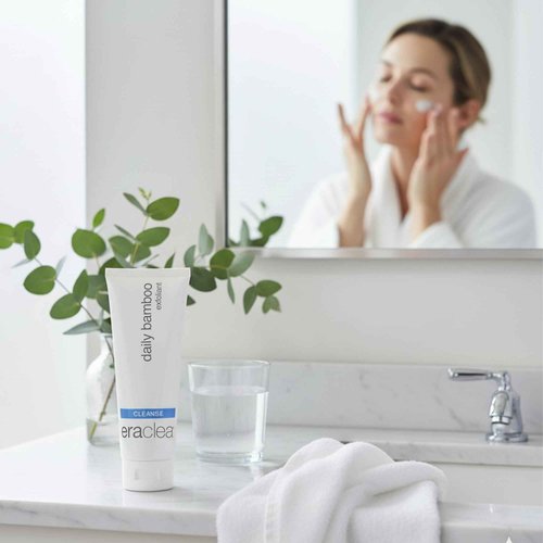 eraclea Daily Bamboo Exfoliant, Gentle Exfoliating Face Wash with Lactic Acid and Hyaluronic Acid. Removes Oil and Impurities to Reveal Even Skin Tone and Texture, For All Skin Types (4 fl oz)