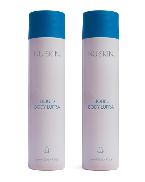 Nu Skin Liquid Body Lufra | Exfoliating and Face Moisturizer, Body Wash For Skin Care | With Ground Walnut Shells, Aloe Vera, Glycerin | Wet skin with Water-work into lather-rinse | 8.4 Fl Oz | 2 Pack