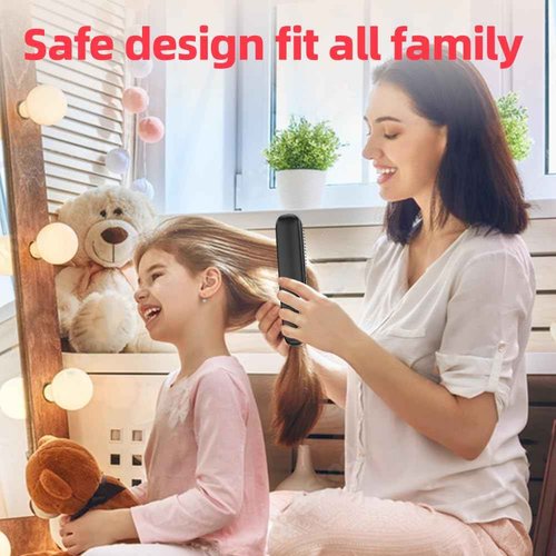 Portable Cordless Hair Straightener Brush for Travel