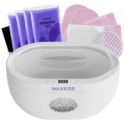 Paraffin Wax Machine for Hand and Feet with Paraffin Wax Refills, 3000ml Hand Wax Paraffin Machine Kit for Paraffin Bath Heating Reservation and Keep Warm (White)