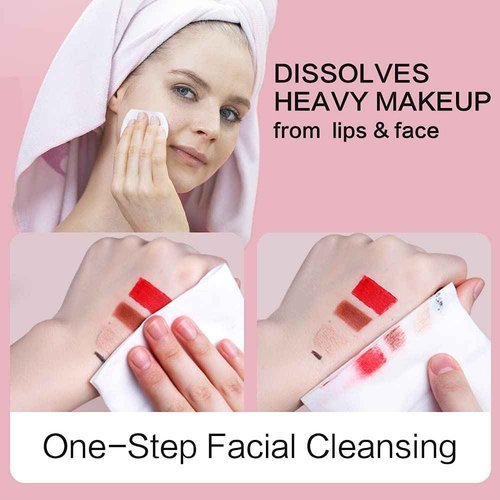 OPPEAL.HOSMALL 500ct Facial Cleansing Wipes Gentle Makeup Remover, Waterproof Individually Wrapped, Fragrance, Oil & Alcohol Free