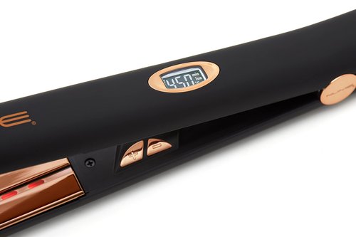 NuMe Style Setter Hair Straightener Titanium Flat Iron – 1 Inch Floating Plates Hair Iron with Negative Ion Conditioning – Infrared Light Strip – Dual Voltage –Smooth and Shiny Results