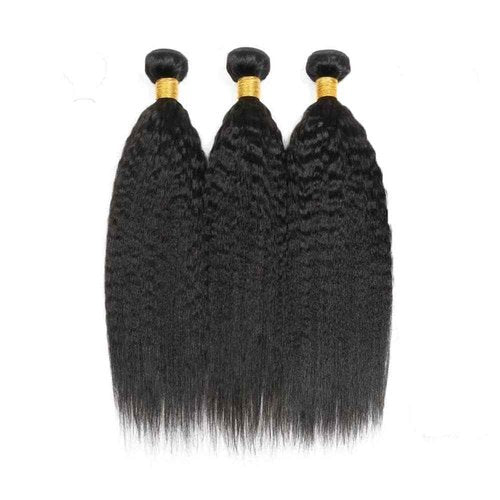 Condescension Human Hair Bundles 22 24 26 Inch Kinky Yaki Wave Human Hair Bundles Unprocessed Brazilian Virgin Quick Weave Hair for Black Women