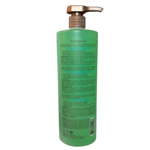 Therapy-G Antioxidant Shampoo For Chemically Treated Hair For thinning, fine hair and anti hair loss. Hair regrowth and color protector Liter 33.8 oz