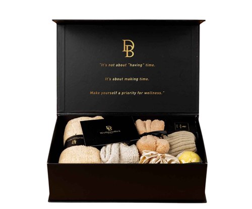 Wellness Box 12pc Self Care Spa Gift Basket for Women - Loving Gift Basket for Mothers Day, Birthday, Best Friend set, Womens Beauty Kit. Luxury Gifts with Scented Candle, Jade Roller, Bath Bomb.