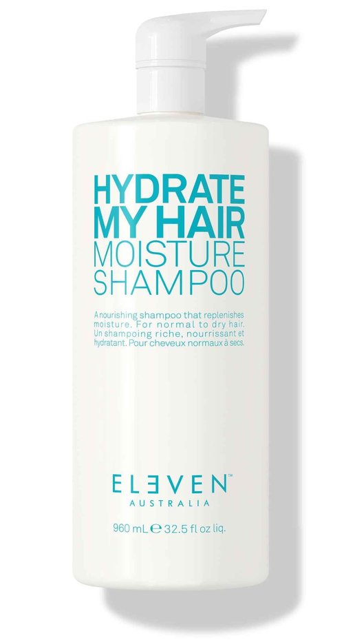 ELEVEN AUSTRALIA Hydrate My Hair Shampoo for Women & Men - Moisturizing, Color-Safe, Anti-Frizz, Nourishing Formula for Dry, Damaged Hair, Protects Against Heat & Environmental Damage - 32.5 fl oz