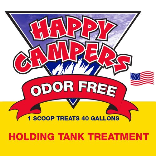 Happy Campers RV Toilet Treatment - Powerful Odor Control, Long-Lasting RV Tank Treatment - Prevents Clogs, Buildup, Sensor Failure - Keeps Holding Tank Clean & Healthy, Odor Free