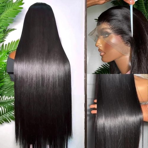 VIPbeauty 13x6 Lace Front Wigs Human Hair Pre Plucked 180 Density Straight HD Transparent Glueless Wigs Human Hair 13x6 Straight Lace Frontal Wigs Human Hair Wigs for Women 18 Inch