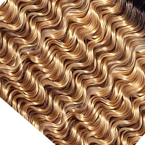 ZCMYVINND Hair Extension Color 1B27 Bundle 26 28 30 Inch Ombre Blonde Deep Wave Human Hair Bundles Brazilian Unprocessed Virgin Hair Two Tone Black Two Honey Blonde 3 Bundles