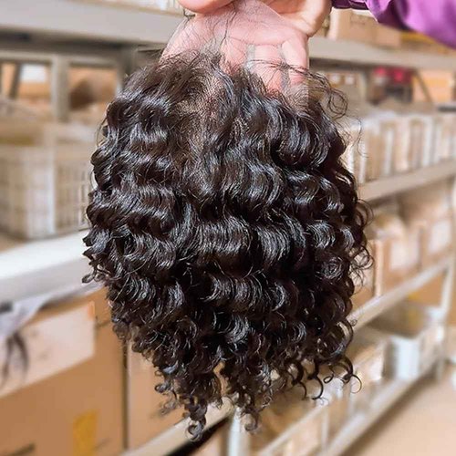yimisunny Hair Full Lace Wigs Human Hair Wet Curly Full Lace Human Hair Wigs for Women Deep Wave HD Transparent Pre Plucked Bleached Knots With Baby Hair 7 Inch