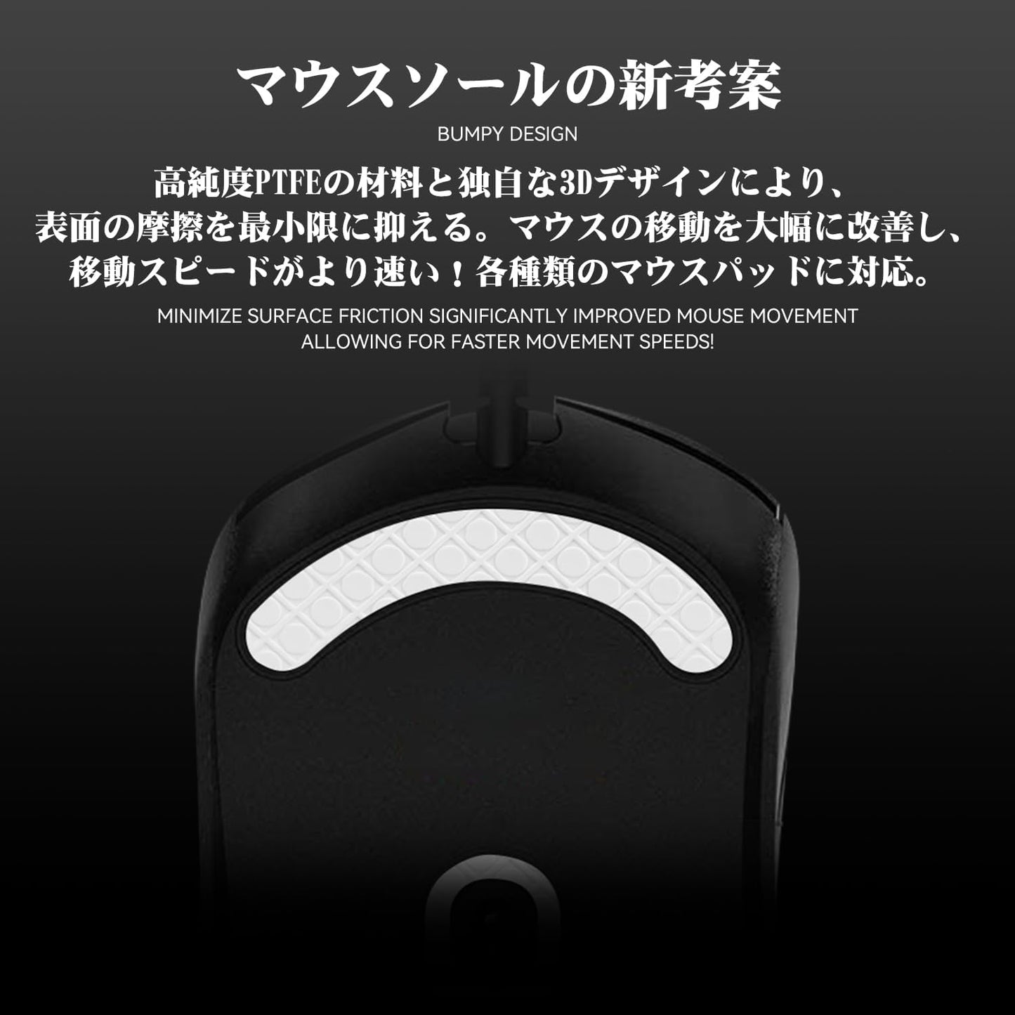3D Series Super Fast Mouse Feet Skates Compatible with Logitech G Pro Wireless Gaming Mouse Feet Replacement PTFE 3D Pattern Low Friction Pro Performance Upgrade