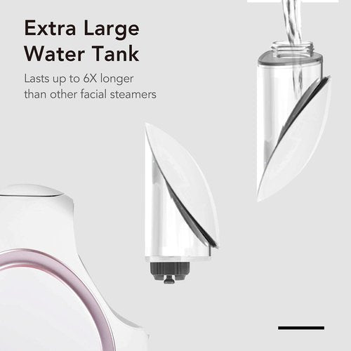 Fancii Nano Ionic Facial Steamer Hot & Cool with Aromatherapy and 6 Spa Settings – 30 Min Steam Time - Professional Home Face Sauna for Moisturizing & Pore Cleansing, Rivo