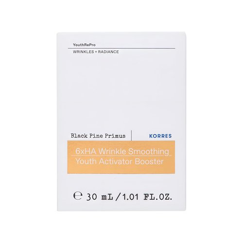 KORRES Black Pine Primus 6x Hyaluronic Complex Serum, Lightweight Wrinkle-Smoothing Water Gel, Vegan Face & Neck Hydration with Pine Bud Extract, 1.01 fl oz, Stocking Stuffer
