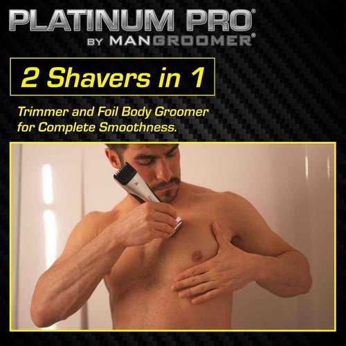 MANGROOMER $20 Body Groomer Bundle Offer - Essential Back Shaver, get a Platinum PRO Body Groomer for only $20 Extra