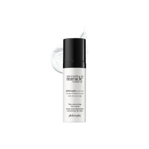 philosophy anti-wrinkle miracle worker line-correcting eye cream - with vitamin C & coconut oil - smoothes the skin around eyes & reduces dark circles - 0.5 fl oz