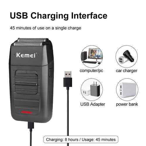 KEMEI Professional Cordless Hair Clippers, Hair Trimmer, Electric Beard Shaver Set for Men, Electric Barber Clipper Beard Trimmer, Rechargeable Fade Clipper Haircutting Kit, KM-2290, KM-2293, KM-1102