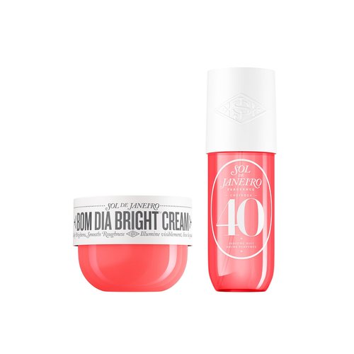 Sol de Janeiro Bom Dia Bright Body Cream with Vitamin C, 240ml with Cheirosa '40 Hair & Body Fragrance Mist 240ml Gift Bundle