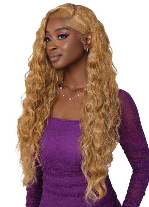 Outre Lace Front Wig - Perfect Hair Line 13X4 - Swoop Series - Swoop 7 (BURGUNDY FLAME)