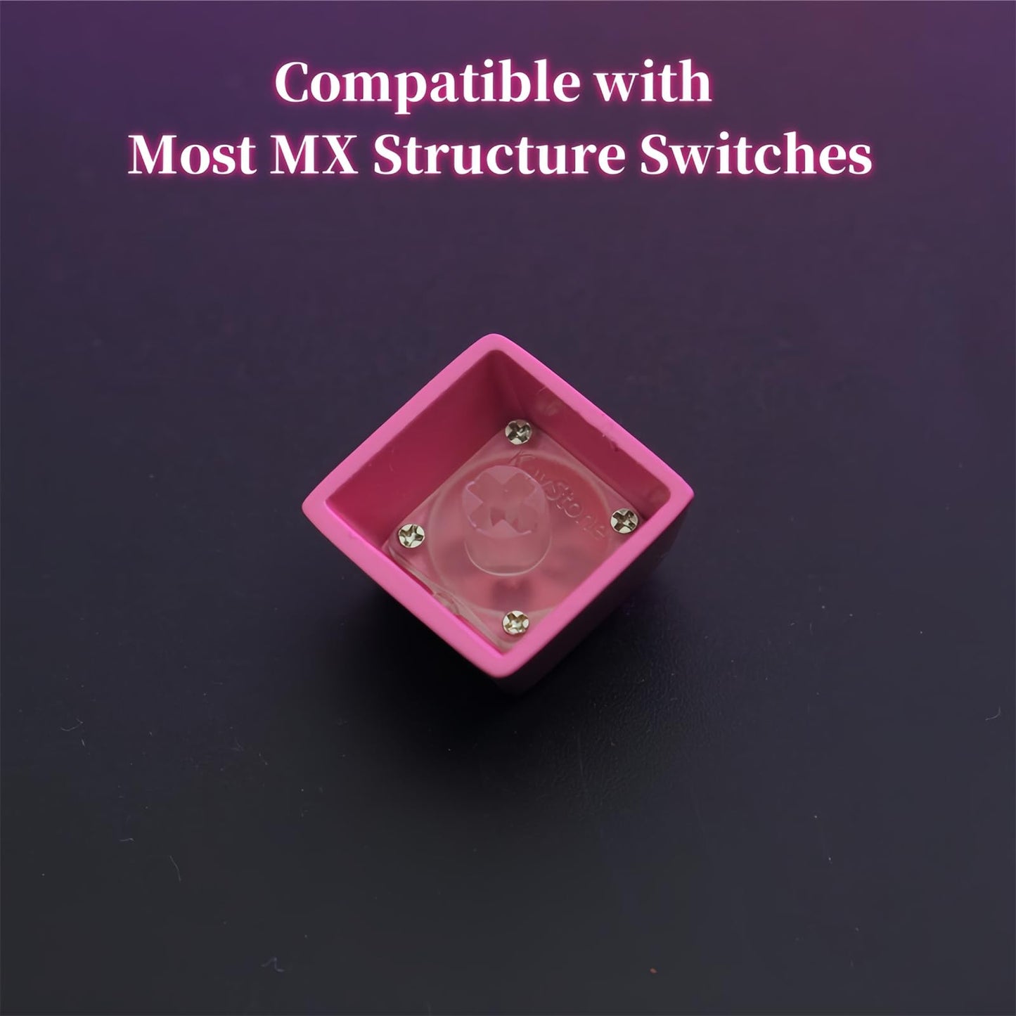 ZMX Custom ESC Keycaps,Artisan Aluminum Alloy Metal Keycaps for RGB Gaming Keyboard Backlight Personalized Keycaps for Cherry MX Switch Mechanical Keyboard R4 Height DIY Keycaps (Pink Cherry Blossom)
