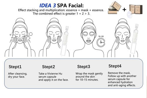 VivienneHu - Hyaluronic Acid Face Mask, Hydrating Face Masks Pack for Acne-Prone Skin with Multi HA & Squalane, Lifting & Hydrating Face Masks Skincare Sheet - 25g (Pack of 5)
