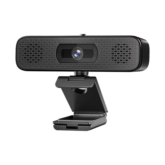 2K HD Webcam with 2 Speakers & Built-in Microphone for Computer Laptop,90 Degree View Angle Desktop USB Stream Camera with Privacy Cover for Conferencing Video Call/Network Teaching/YouTube/Skype