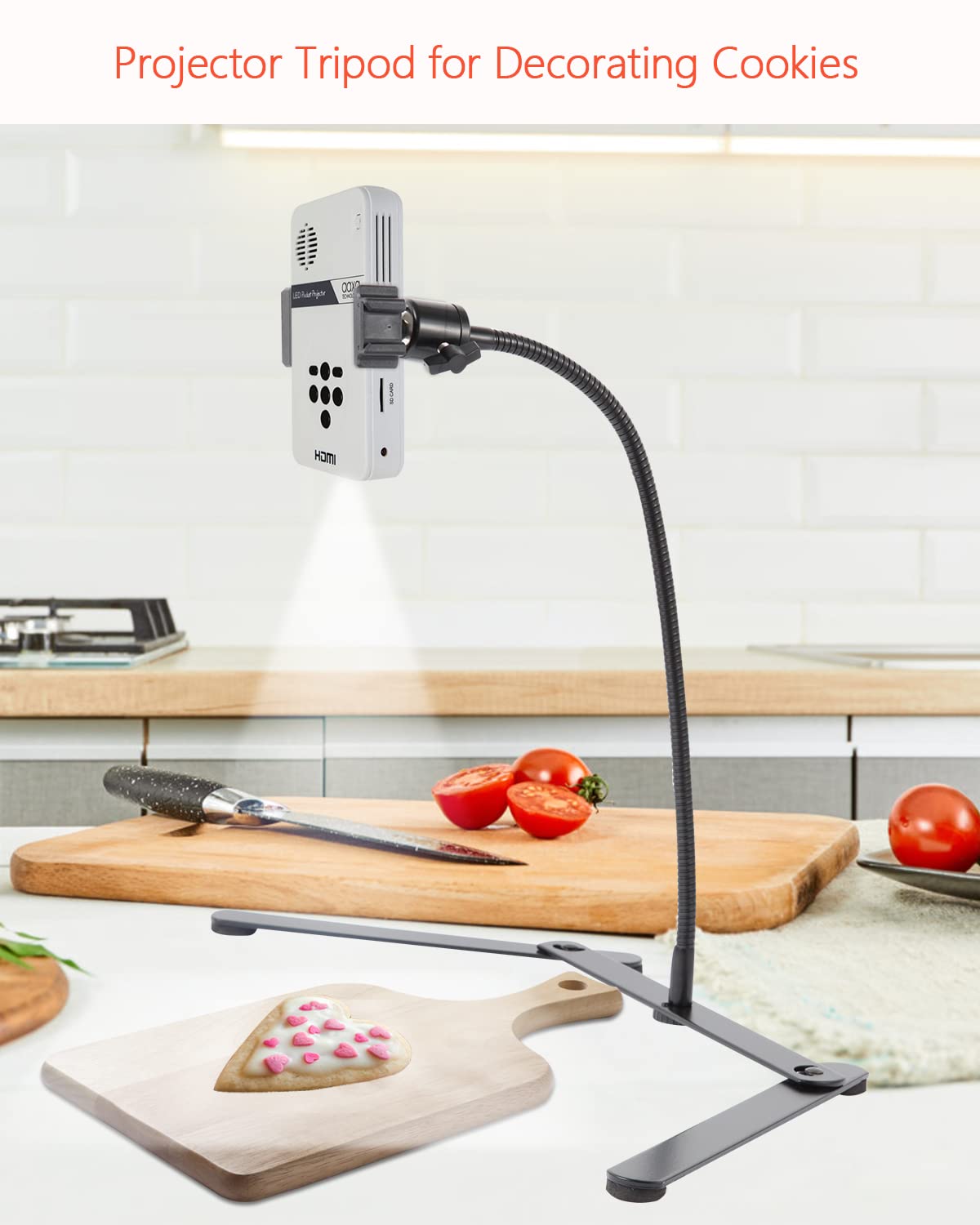 AFAXINRIE Adjustable Phone Tripod, Overhead Phone Mount, Tabletop Tripod for Cookie Decorating and Teaching Online Live Streaming and Showing Drawing Sketching Cooking