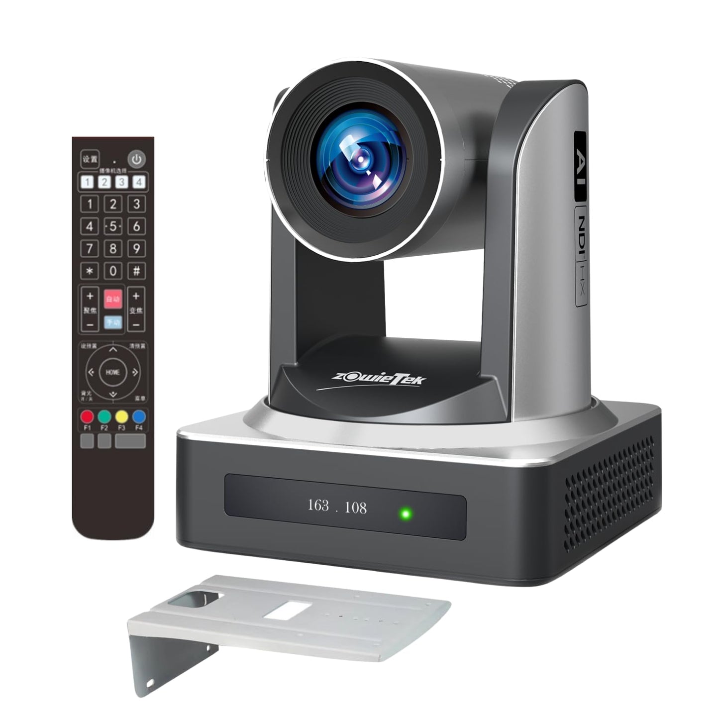 zowietek NDI PTZ Camera (Native NDI 6 Certified), AI Auto Tracking 1080P60 PoE, 20X Optical Zoom, 3G-SDI HDMI USB3.0 LAN, Live Streaming for Church Meeting Education Sport Hospital Wedding