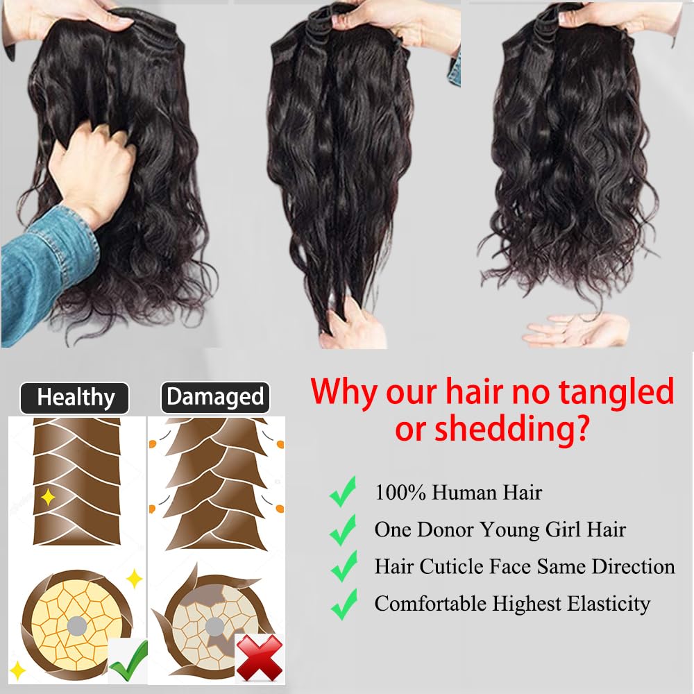 12A Body Wave Bundles Human Hair 16 18 20 22 Natural Black Color 100% Brazilian Human Hair Bundles For Women