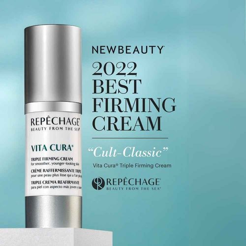 Repechage Vita Cura Triple Firming Cream. Anti Aging Face + Neck Moisturizer Cream. Clinically Proven to Help Improve the Appearance of Skin Firmness, Lines & Wrinkles 1fl oz/30ml