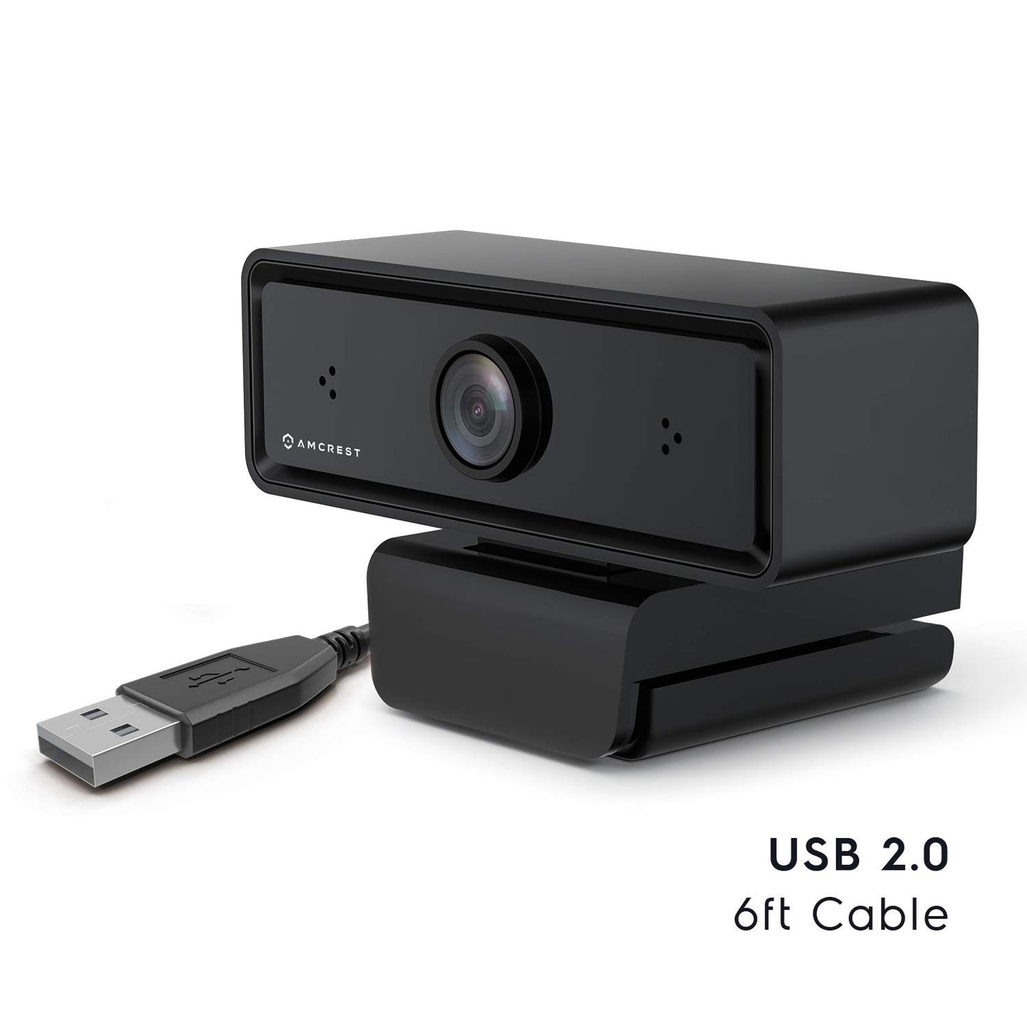 Amcrest 1080P Webcam with Microphone & Privacy Cover, 2 Noise-Cancelling Mics, USB Webcams for Desktop/Laptop PC Computer, Web Cam for Calls, Conference, Zoom, Skype, Online Classes, Meetings AWC2198