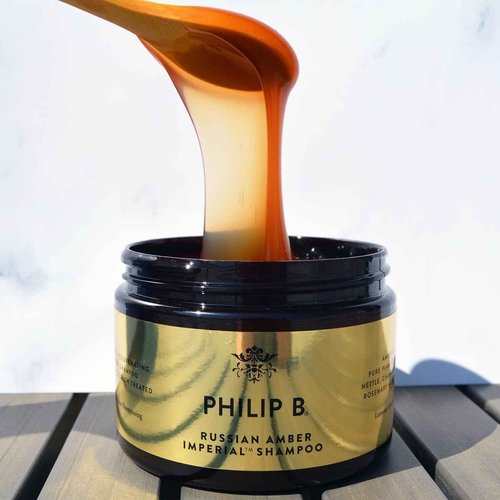 PHILIP B Russian Amber Imperial Shampoo, 3 fl. oz. (88 ml) - Color-Protective Cleanser Restores Frizzy Over-Processed Hair for Weightless Hydration