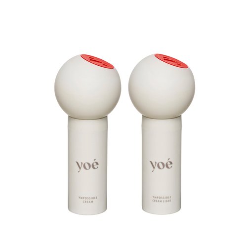 YOÉ Discovery Duo | Ympossible Cream & Cream Light | Age-Defying | Hydration, Repair & Radiance | Skin Barrier Support | EWG Verified, Vegan, Cruelty Free | 2 x 8ml / 0.3 fl oz each