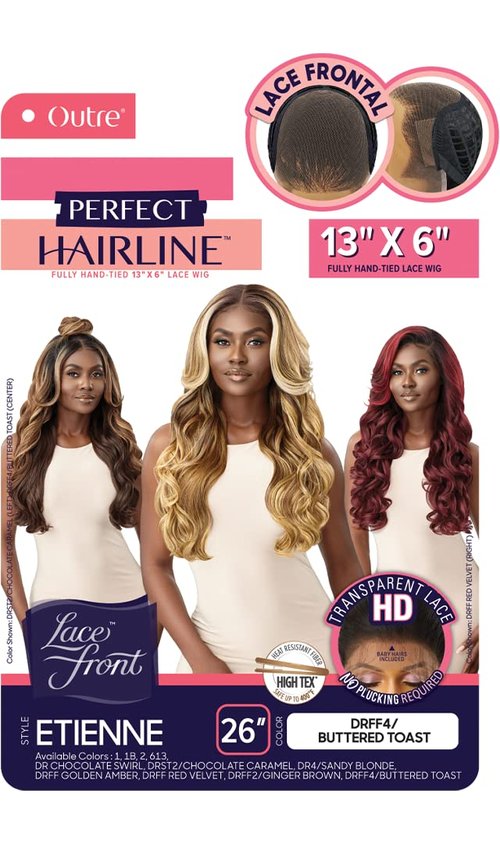 Outre Perfect Hairline Synthetic 13X6 HD Lace Front Wig - ETIENNE (Color:DRFF4/BTDTST)